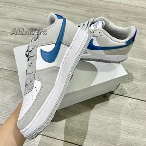 Nike Air Force 1 07 LV8 Athletic Club Smoke Gray Blue White DH7568-001  Men's NEW